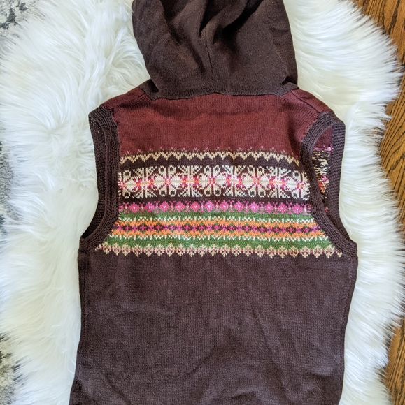 Vintage Knitted Hooded Vest - Picture 2 of 2